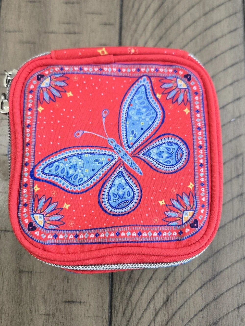 Brighton Bandana Love Red & Blue Zip Pouch